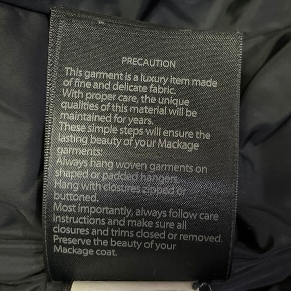 Mackage Black Kay Fur Collar Authentic Full Zip Snow Puffer Coat Jacket Size XS - Picture 13 of 13